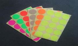 Color fluorescent paper label